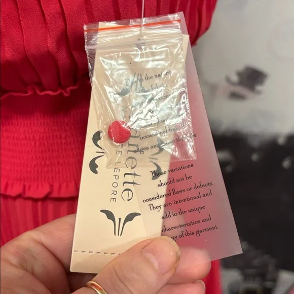 NWT Nanette Leopore Accordian Pleated Smocked Waist Dress - Picture 7 of 9